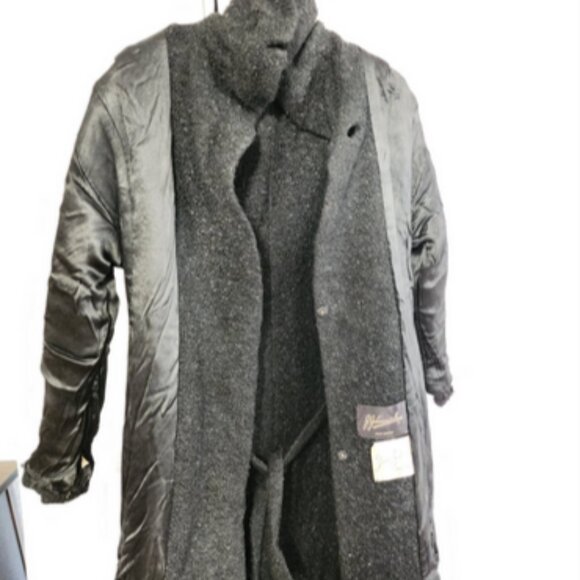 Antique J Johnson & Sons New Haven Ct Jim-Straw Original Women's Black Coat RARE - Picture 10 of 14